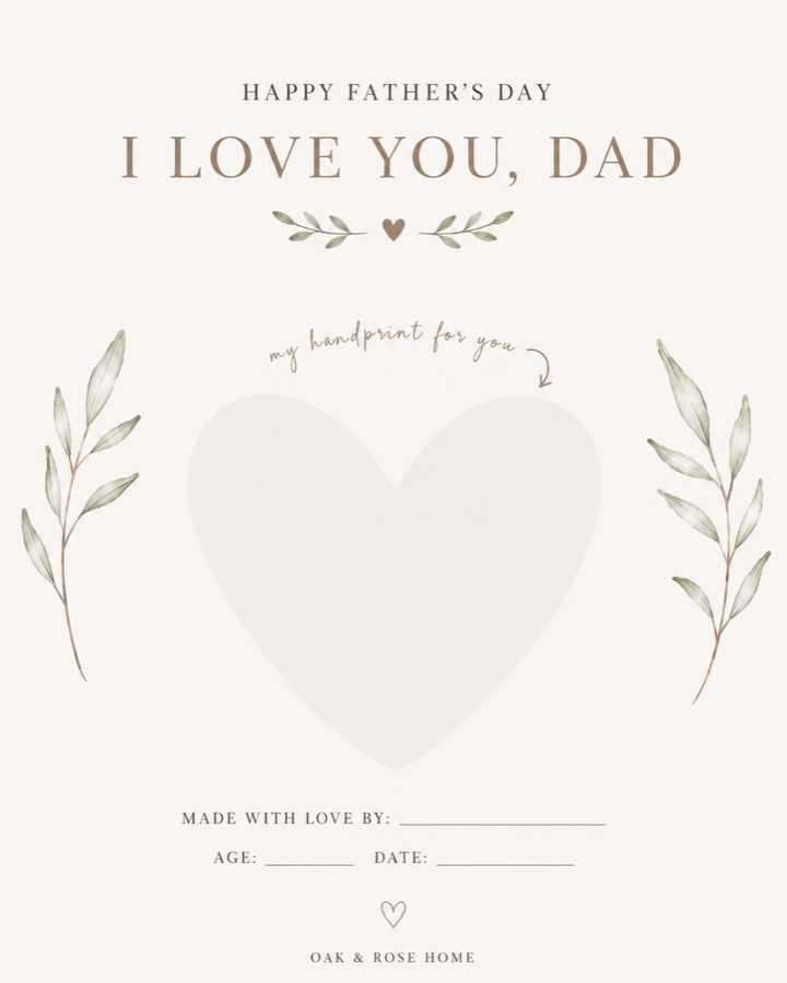 All About My Daddy free Father's Day printable for babies from Oak & Rose Home