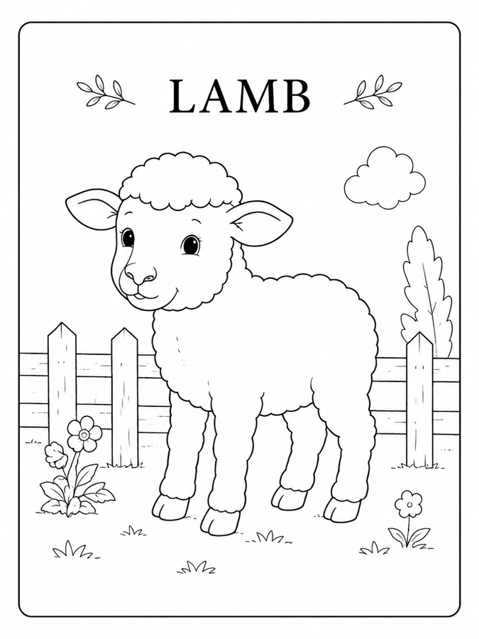 Toddler Farm Animal Coloring Pages