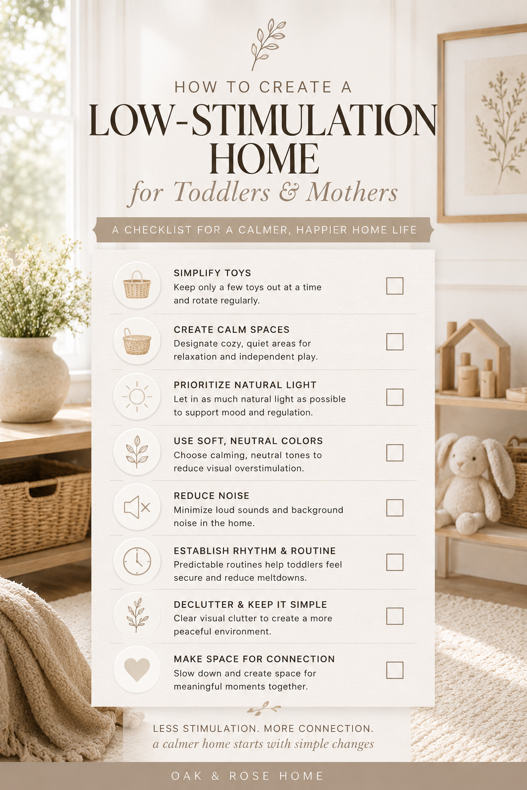 Low-Stimulation Home Checklist